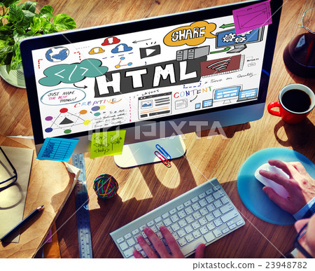 HTML Share Content Coding Network Concept HTML Share Content Coding Network Concept 23948782