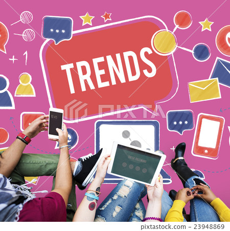 Trends Social Media Update Online Internet Concept 23948869