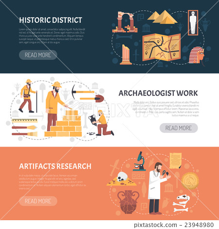 Archeology Banners Illustration 23948980