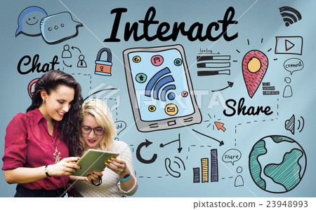 Interact Interaction Interactive Interacting Group Concept 23948993