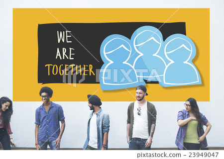 We Are Together Teamwork Illustration Concept 23949047