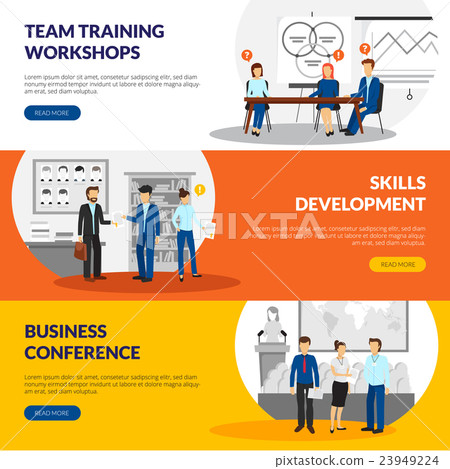 Business Training Consulting 3 Horizontal Banners 23949224