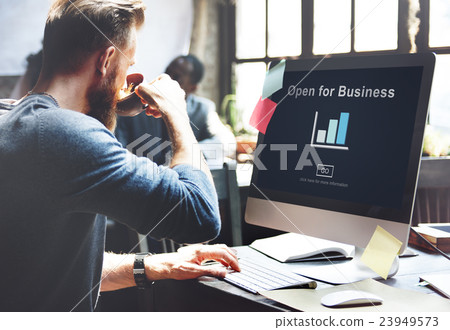 Open for Business Partnership Industry Concept 23949573