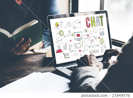 Chat Chatting Social Network Technology Concept Chat Chatting Social Network Technology Concept 23949576
