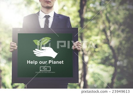 Help Our Planet Environmental Conservation Support Concept 23949613