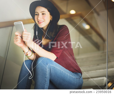 Woman Women Connection Digital Device Internet Concept Woman Women Connection Digital Device Internet Concept 23950016