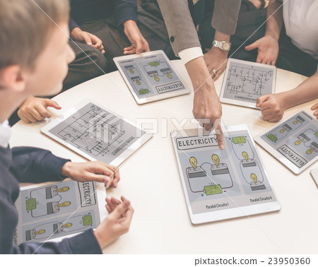 School Teacher Teaching Students Learning Concept 23950360
