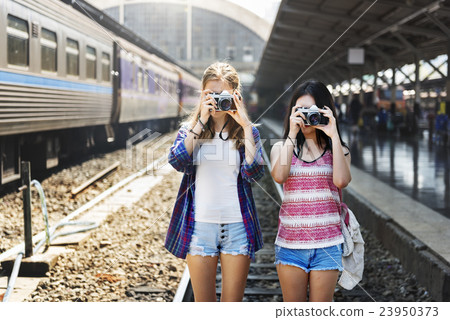 Girls Photography Traveling Trip Sightseeing Concept Girls Photography Traveling Trip Sightseeing Concept 23950373
