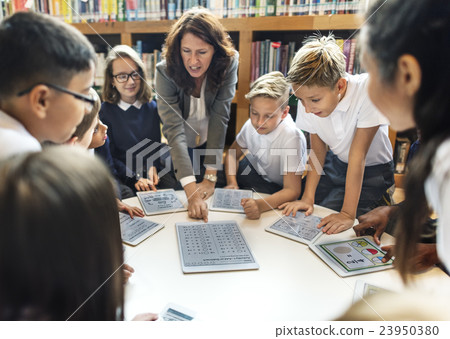 School Teacher Teaching Students Learning Concept School Teacher Teaching Students Learning Concept 23950380