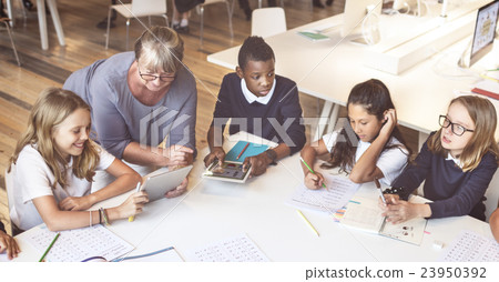 Classroom Learning Mathematics Students Study Concept 23950392