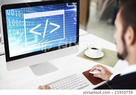 Binary Code Html Web Programming Concept 23950738