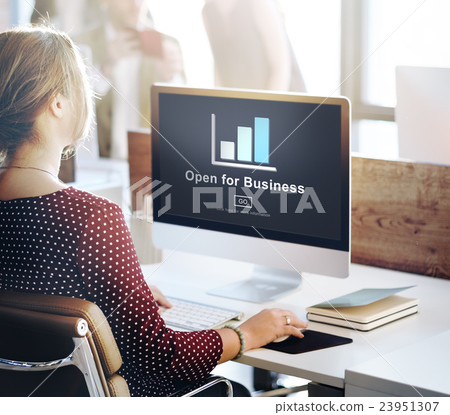 Open for Business Partnership Industry Concept 23951307