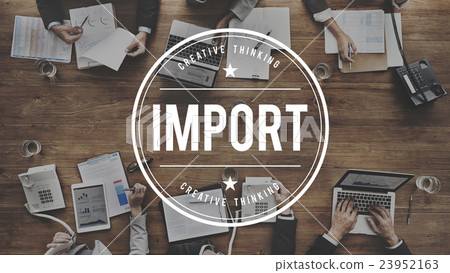Import Transfer Freight Logistics Concept Import Transfer Freight Logistics Concept 23952163