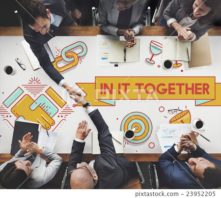 In It Together Team Corporate Connection Support Concept 23952205