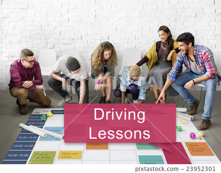 Driving Lessons Test Examination License Teaching Concept Driving Lessons Test Examination License Teaching Concept 23952301