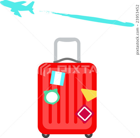 出國旅遊，手提箱和飛機 23953452