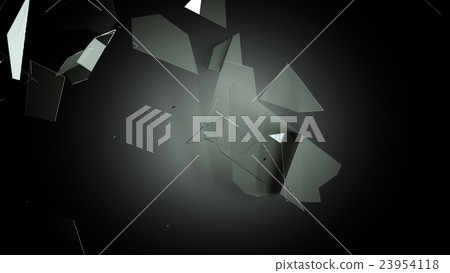 Pieces of destructed Shattered glass Pieces of destructed Shattered glass 23954118