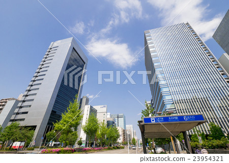 名古屋市風景日本銀行名古屋分店名古屋市營地鐵丸之內6入口附近 23954321