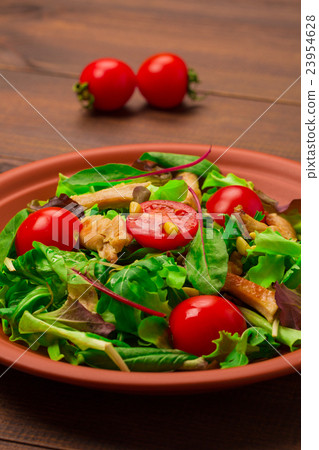Fresh salad with chicken breast Fresh salad with chicken breast 23954628