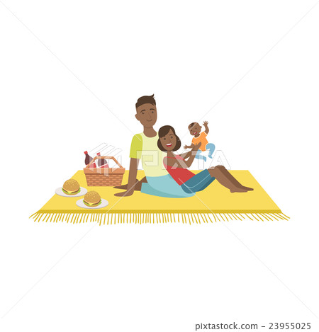 Parents Playing With Baby On Picnic Parents Playing With Baby On Picnic 23955025