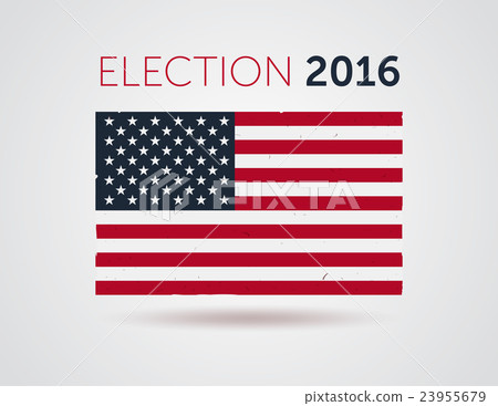 American election 2016 emblem badge logo with text 23955679
