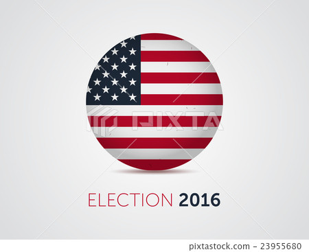 American election 2016 emblem badge logo with text 23955680