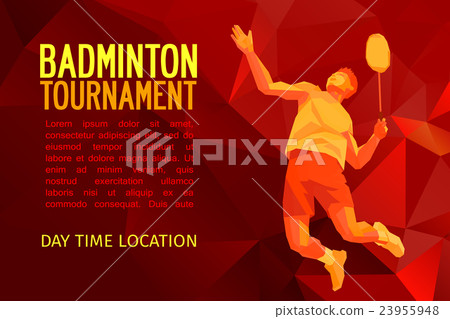 Professional badminton player, pattern design 23955948
