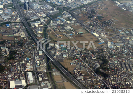 Atsugi Inter鳥瞰圖在Tomei高速公路附近 Atsugi Inter鳥瞰圖在Tomei高速公路附近 23958213
