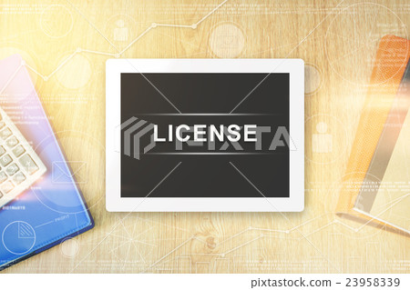 license word on tablet 23958339