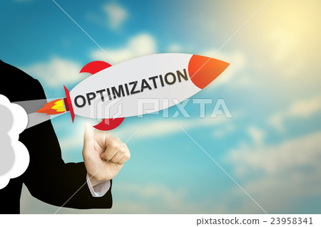 business hand clicking optimization rocket business hand clicking optimization rocket 23958341