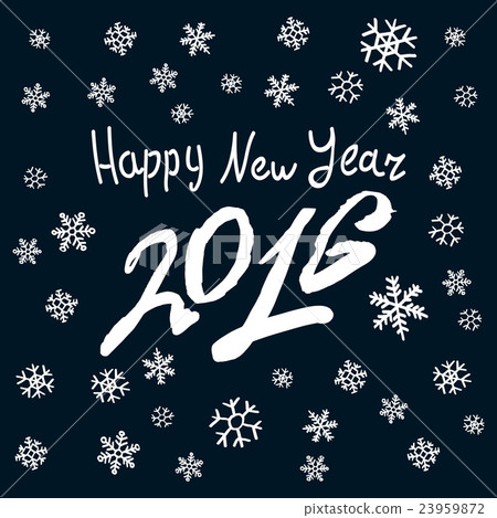 Happy New 2016 Year. Holiday Vector Illustration Happy New 2016 Year. Holiday Vector Illustration 23959872