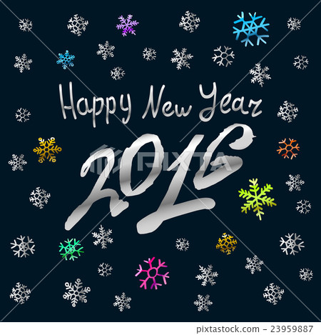 Happy New Year 2016 silver card, background Happy New Year 2016 silver card, background 23959887