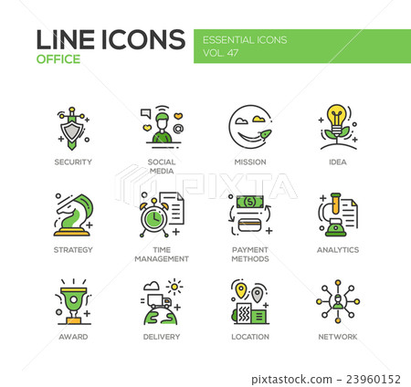 Business - flat design line icons set Business - flat design line icons set 23960152