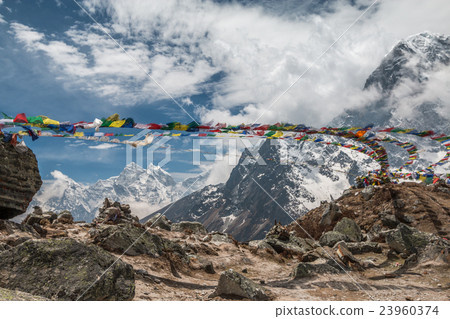 Prayer flags in Himalayas Nepal 23960374