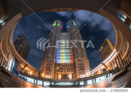 Tokyo Metropolitan Government Olympics Symbol Color Light Up 23960964