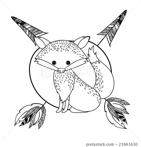 animal drawing style boho icon animal drawing style boho icon 23961630