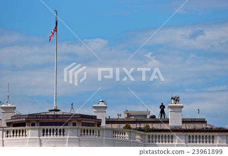 Man on the roof of the White House Man on the roof of the White House 23961899