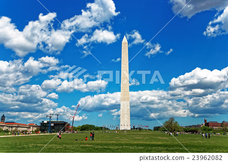 Washington monument with the beautiful clouds 23962082