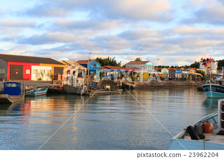 colorful cabins on the island oleron france 23962204