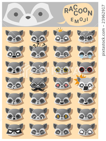 Raccoon emoji icons 23962917