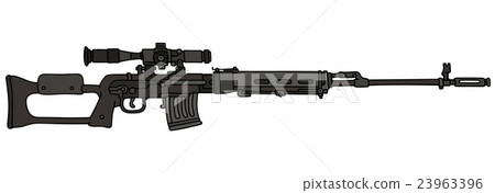 Black sniper rifle 23963396