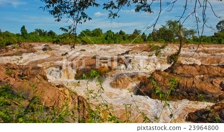 Li Phi waterfall, Southern Laos. 23964800