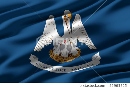 Wrinkled Louisiana State Flag Closeup Texture Background (High Resolution 3D CG Rendering ∕ Coloring Illustration) Wrinkled Louisiana State Flag Closeup Texture Background (High Resolution 3D CG Rendering ∕ Coloring Illustration) 23965825