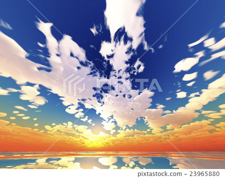 Wind and clouds with the sea 23965880