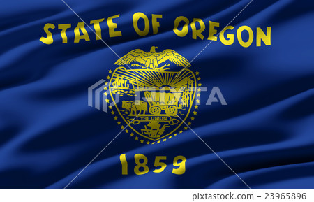 Wrinkled Oregon State Flag Closeup Texture Background (High Resolution 3D CG Rendering ∕ Coloring Illustration) Wrinkled Oregon State Flag Closeup Texture Background (High Resolution 3D CG Rendering ∕ Coloring Illustration) 23965896