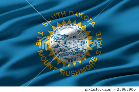 Wrinkled South Dakota Flag Closeup Texture Background (High Resolution 3D CG Rendering ∕ Coloring Illustration) Wrinkled South Dakota Flag Closeup Texture Background (High Resolution 3D CG Rendering ∕ Coloring Illustration) 23965900