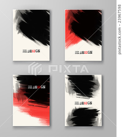 Abstract stylish background black red ink paint. Abstract stylish background black red ink paint. 23967598