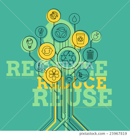 Ecology Infographic. Recycle, Reduce, Reuse - Stock Illustration ...