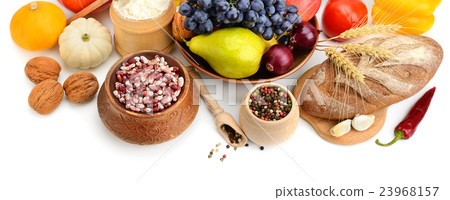 natural products isolated on white background 23968157