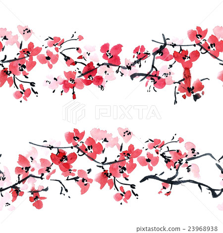Sakura. Flowers background texture. 23968938